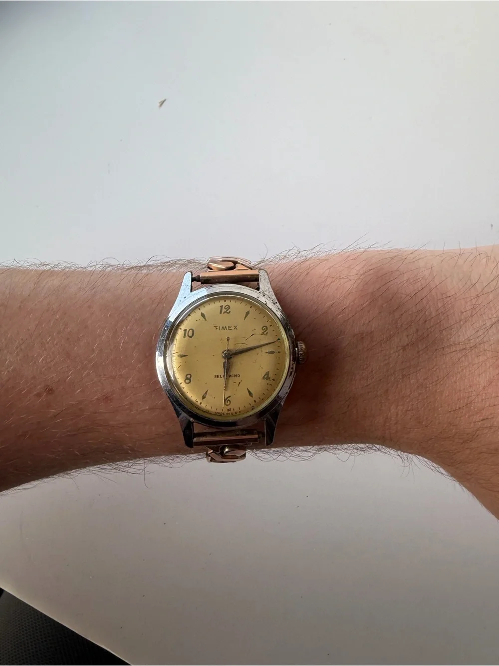Vintage MCM Timex Self-Winding Mens' Wristwatch AS IS